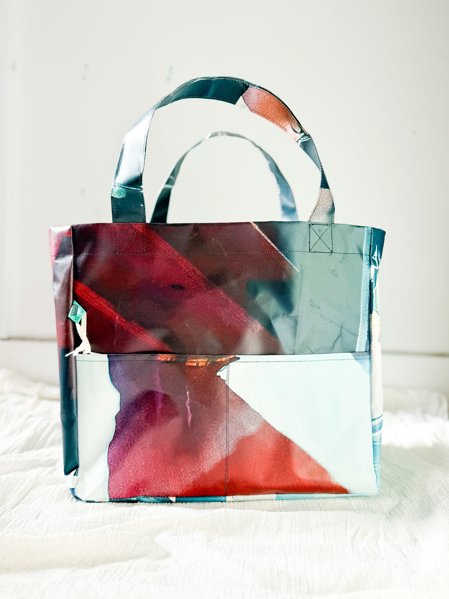 Mac Bag - Teal & Red