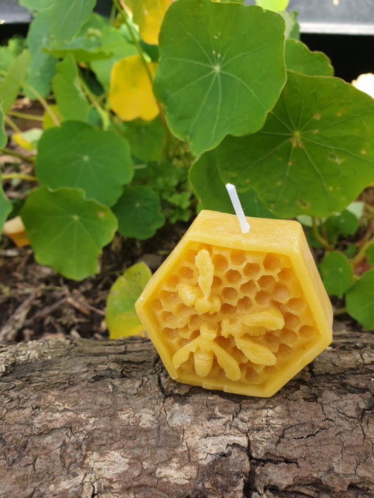 Hexagon- Beeswax Candle